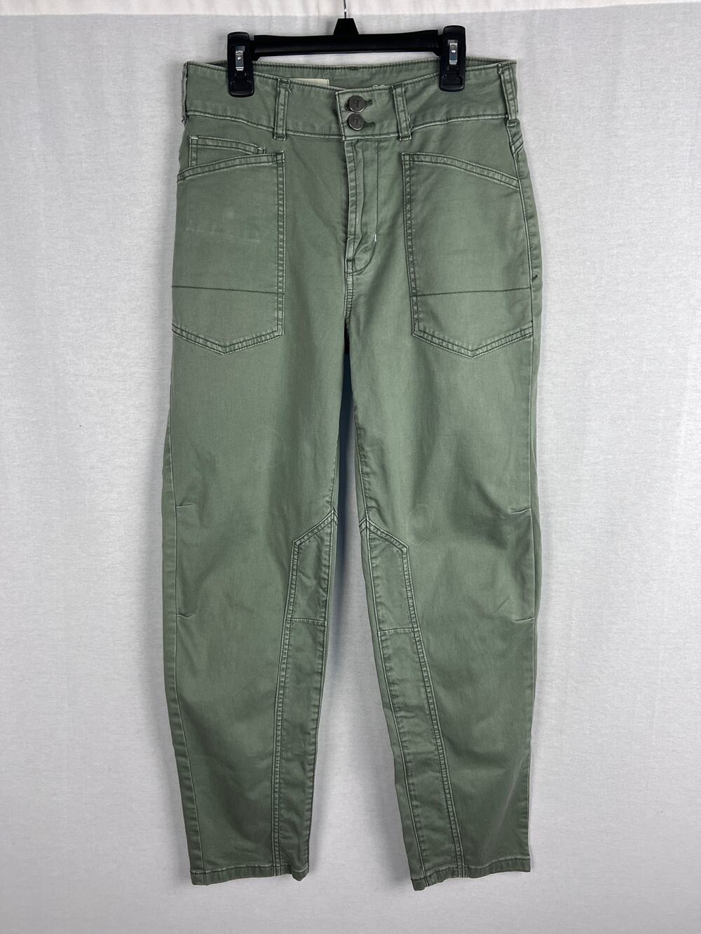 Anthropologie Pilcro Pants The Wanderer Relaxed Leg Green Utility Boho Safari